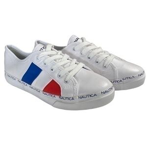 Nautical White Sneakers Size 8 NWOB